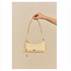Cult Gaia Osa Leather Shoulder Bag in Buttercream (Brand New!)